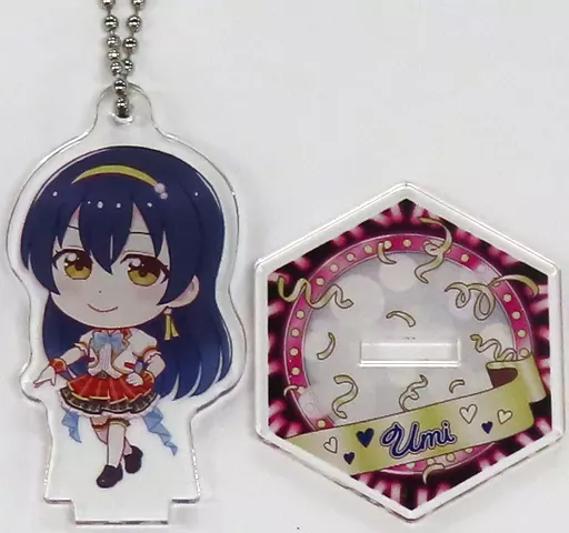 園田海未 「ラブライブ!スクールアイドルフェスティバル GiGOコラボカフェ スクフェスシリーズ10周年 スタンド付きデフォルメアクリル(μ’s スクフェス2アイドル衣装 デフォルメ)」