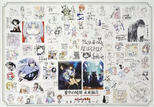ポスター　スタッフ描き下ろしメッセージB2ポスター 集合 「劇場版 空の境界 未来福音」