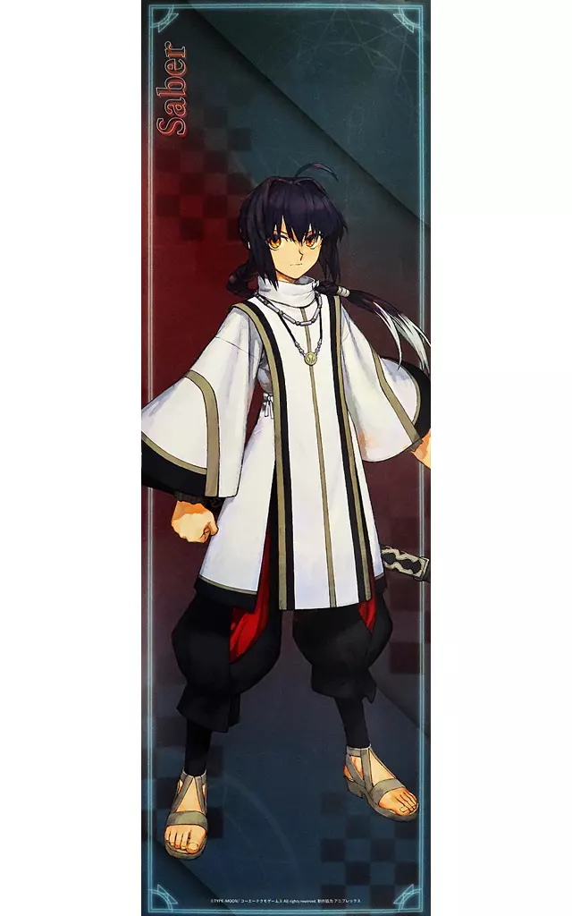 サムライレムナント　コラボカフェ　ポスター　　セイバー 駿河屋 -<中古>グラフィックスローガン(短冊ポスター) セイバー 「Fate