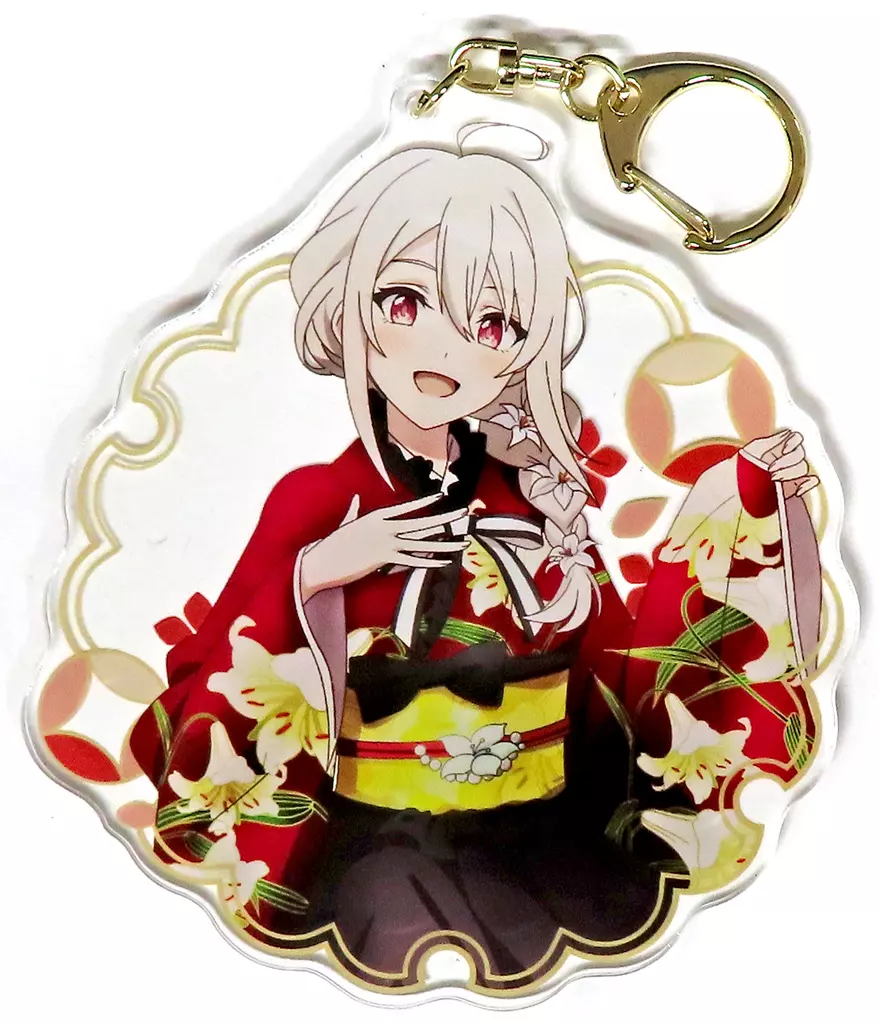リリィ 描き下ろしイラスト 花柄和装ver. BIGアクリル 「スパイ教室 POP UP SHOP in AMNIBUS STORE」