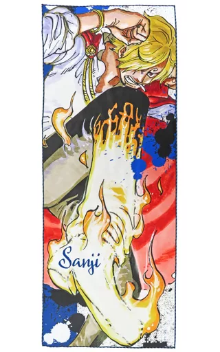 サンジ　大判タオル　WJ50周年記念　ワンピース　ジャンプフェスタ2019 駿河屋 -<中古>サンジ キャラクター大判タオル 「WJ50周年記念