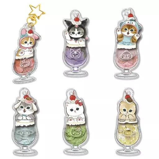 全6種セット 「mofusand×サンリオキャラクターズ ソーダ アクリル」