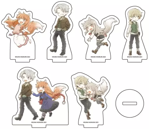 雑貨　全6種セット 「狼と香辛料 アクリルぷちスタンド 01.グラフアートイラスト」