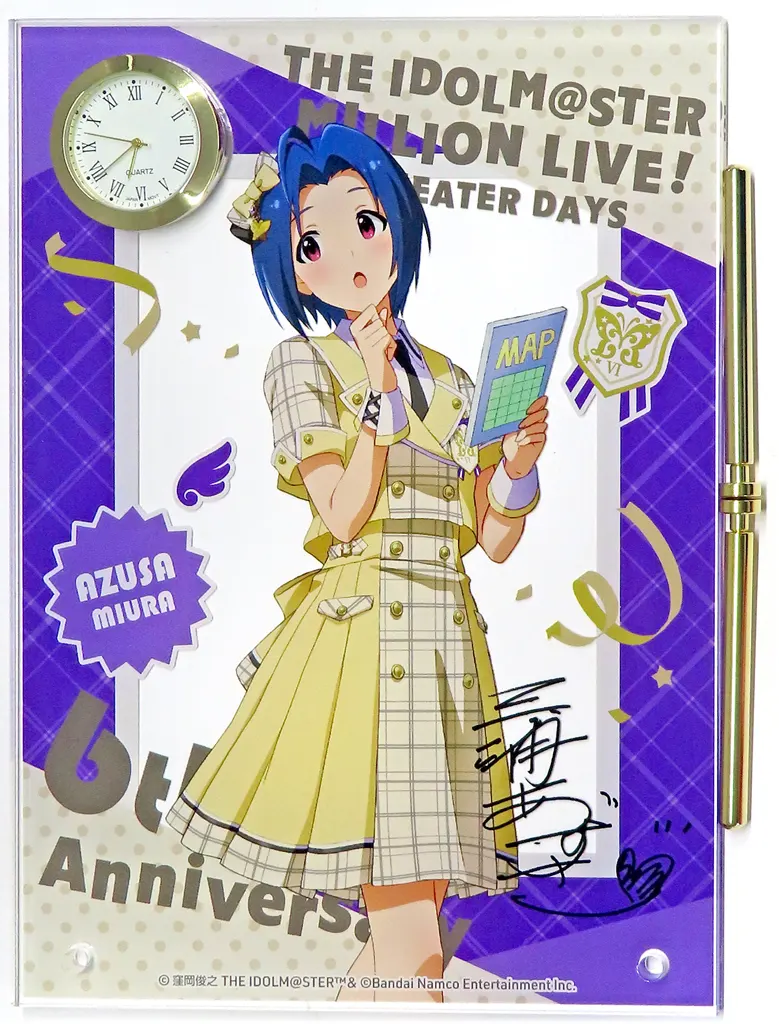 三浦あずさ 時計付アクリルアート フューチャー・シグネチャーver. 「アイドルマスター ミリオンライブ! シアターデイズ 6th Anniversary in AKIHABARA」