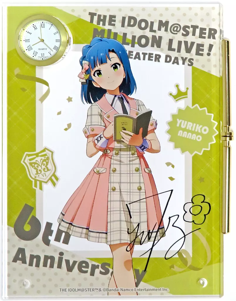 七尾百合子 時計付アクリルアート フューチャー・シグネチャーver. 「アイドルマスター ミリオンライブ! シアターデイズ 6th Anniversary in AKIHABARA」