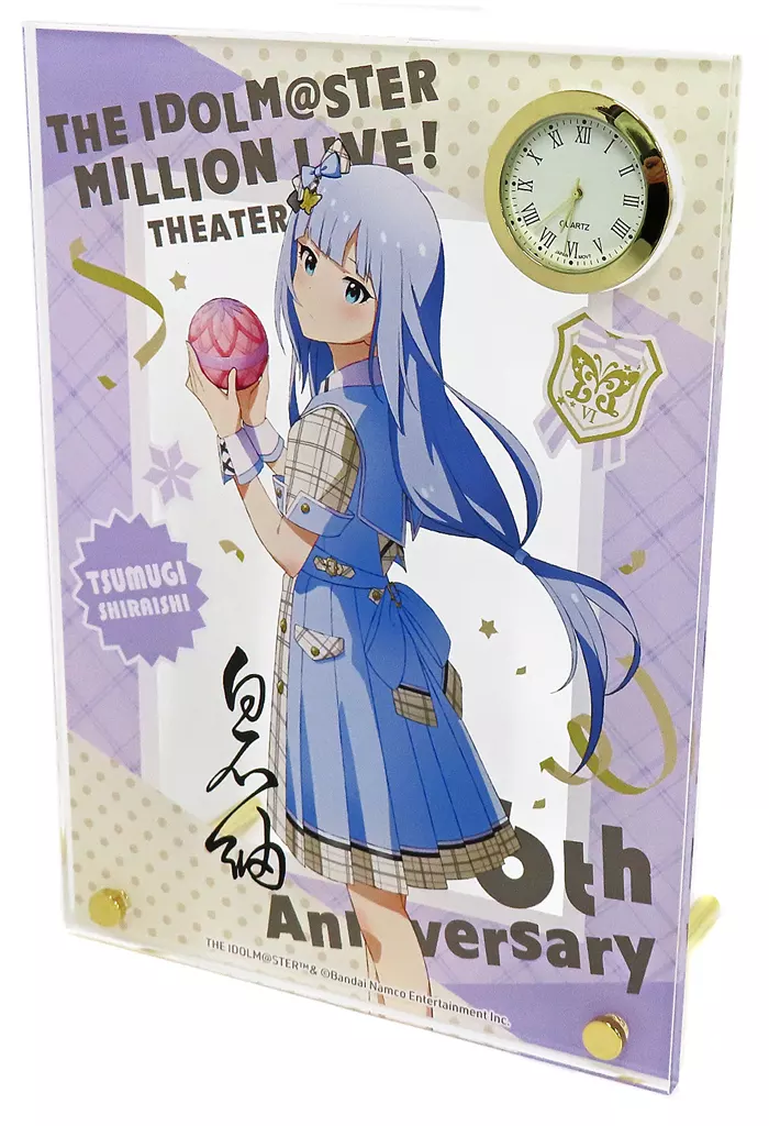 白石紬 時計付アクリルアート フューチャー・シグネチャーver. 「アイドルマスター ミリオンライブ! シアターデイズ 6th Anniversary in AKIHABARA」