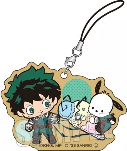 緑谷出久×ポチャッコ 木札 「僕のヒーローアカデミア×サンリオキャラクターズ2」