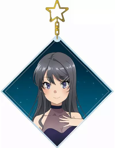 桜島麻衣 描き下ろしイラスト 星空ドレスver. BIGアクリル 「青春ブタ野郎はおでかけシスターの夢を見ない アニメイトフェア」