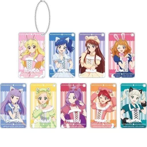 全9種セット 「アイカツ! 10th STORY ～未来へのSTARWAY～ アニマルコーデフェア in アニメイト 描き下ろしイラスト アニマルコーデver. トレーディングスクエアアクリル」