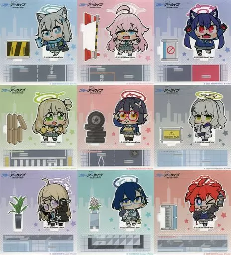 アクリルスタンド・アクリルパネル　全9種セット 「ブルーアーカイブ 2.5th Anniversary POP UP STORE inアキバCOギャラリー トレーディングアクリルジオラマ」