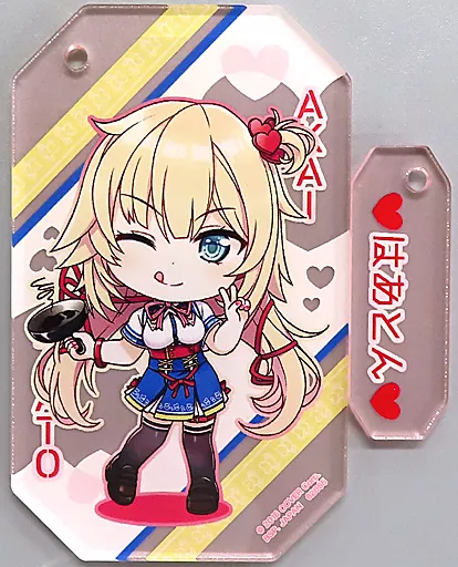 赤井はあと クリアツインチャーム きゅんキャラいらすとれーしょんず 「一番くじ ホロライブ vol.3」 クリアツインチャーム賞