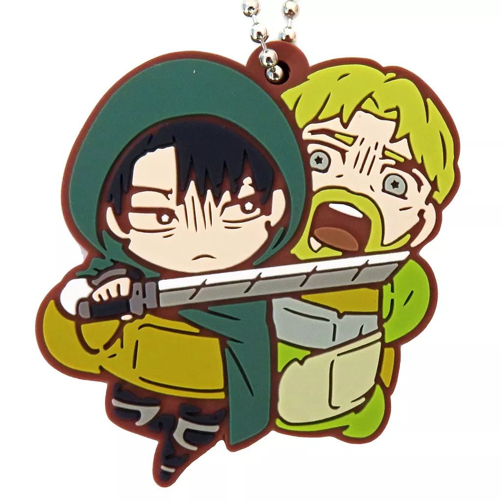 リヴァイ・アッカーマン＆ジーク・イェーガー 「進撃の巨人 キャラばんちょうこうラバーマスコット」