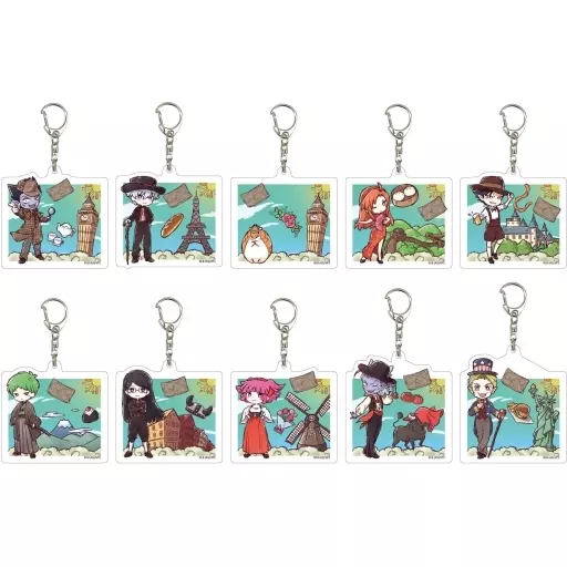 全10種セット 「吸血鬼すぐ死ぬ2 POP UP SHOP ～夏の旅行!～ アクリル 06/世界旅行Ver. グラフアートイラスト」