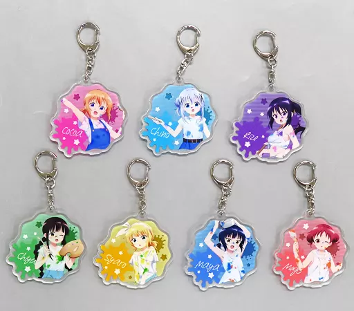全7種セット 「ご注文はうさぎですか? BLOOM ポップアップストア in ゲーマーズ アクリル 01.ペインターver.(描き下ろしイラスト)」