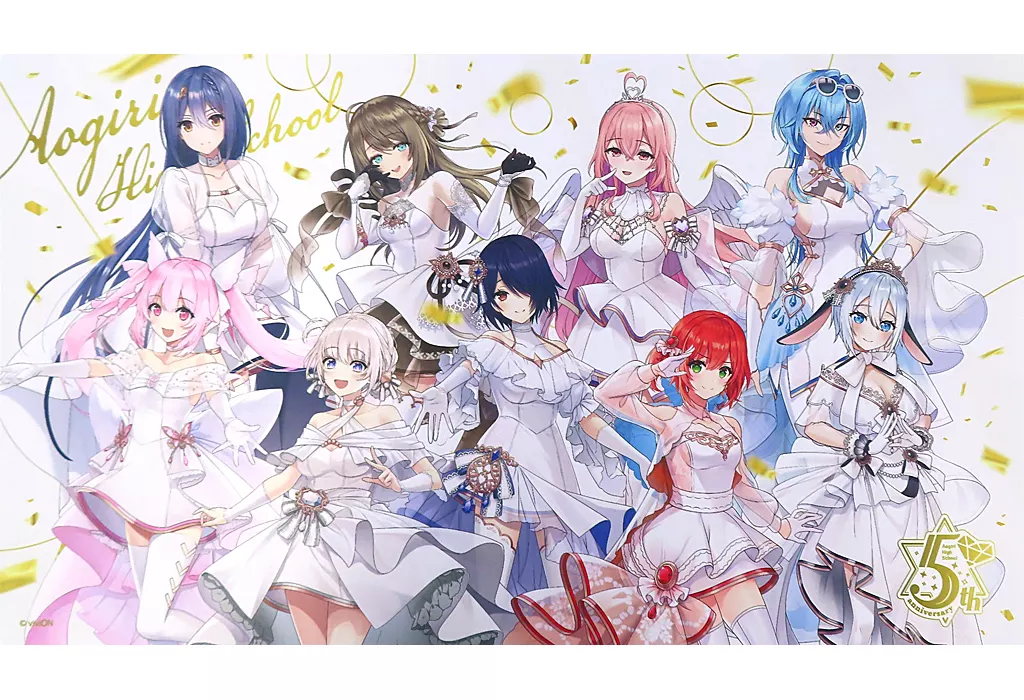 あおぎり高校　5周年 マルイ ラバーマット 駿河屋 -<中古>集合キーヴィジュアル柄 5th Anniversary ラバーマット