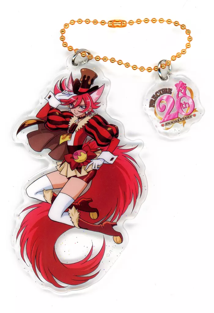 49.キュアショコラ 20周年アニバーサリー ラメ入りアクリルキーチェーン 「プリキュアシリーズ」 プリティストア限定