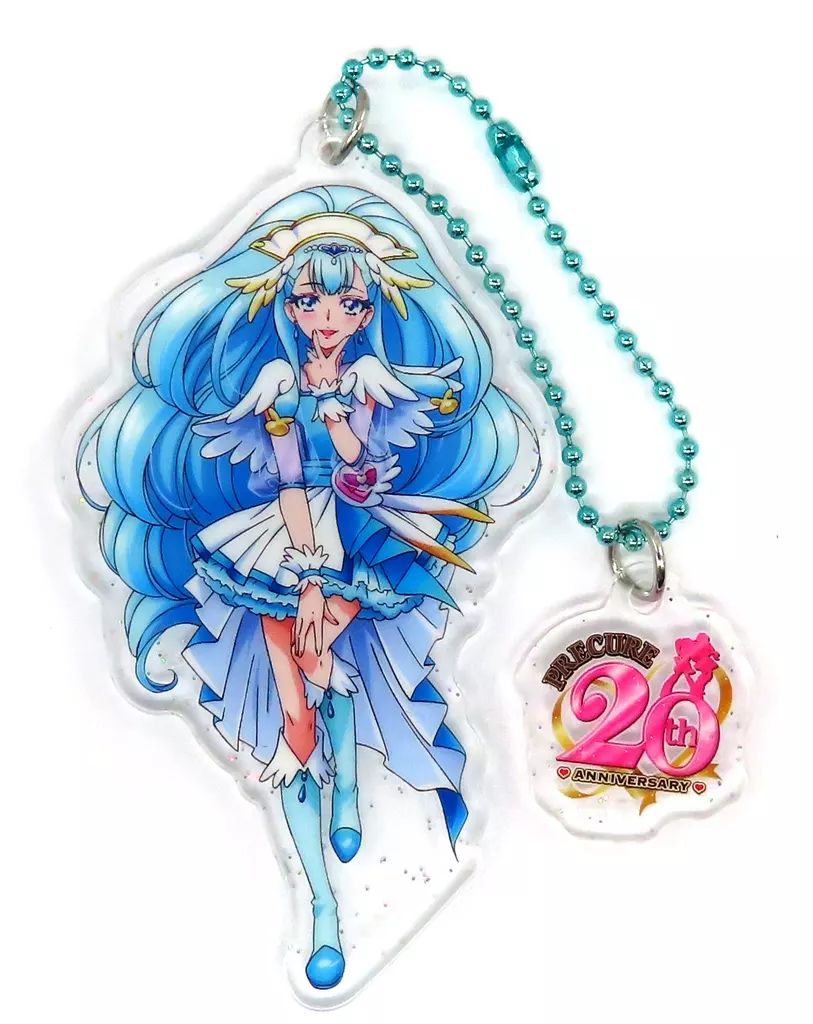 52.キュアアンジュ 20周年アニバーサリー ラメ入りアクリルキーチェーン 「プリキュアシリーズ」 プリティストア限定