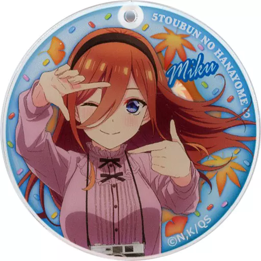中野三玖(等身) アクリル 「五等分の花嫁∽ ～秋のひととき～ in 新宿マルイアネックス Anisugerドーナツ」 同梱品