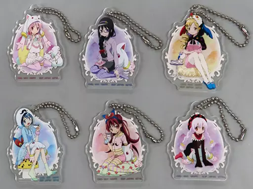 キーホルダー　全6種セット 魔法少女アクリルマスコット 「一番くじ 魔法少女まどか☆マギカ ～StarlightMagiccraft～」 J賞