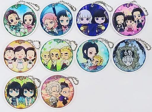 全10種セット アクリルチャーム きゅんキャラいらすとれーしょんず 「一番くじ 鬼滅の刃 ～ふめつのきずな～」 E賞