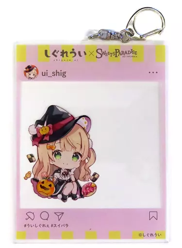 しぐれうい(SD/帽子) SNS風アクリルD「バーチャルYouTuber しぐれうい×SWEETS PARADISE」