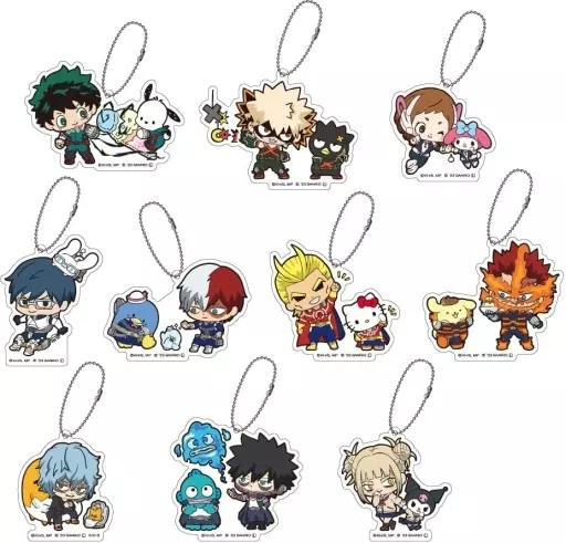 全10種セット 「僕のヒーローアカデミア×サンリオキャラクターズ2 アクリル」