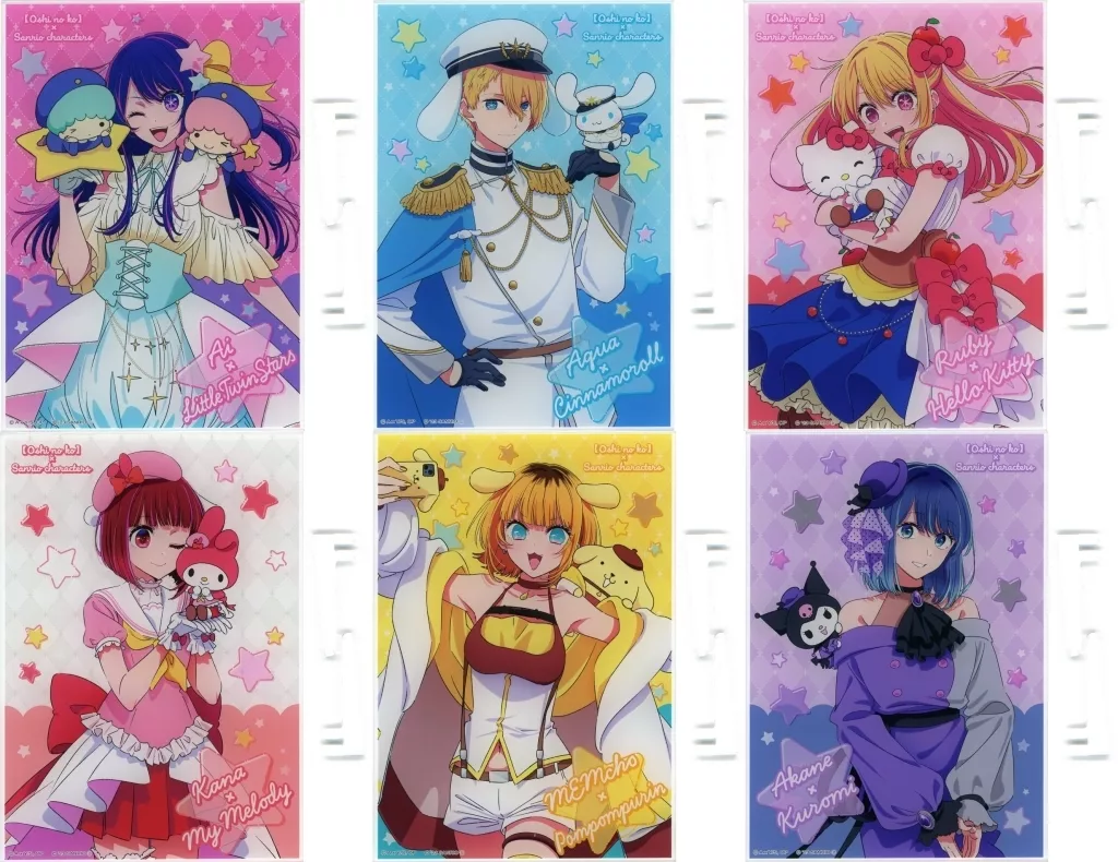 アクリルスタンド・アクリルパネル　全6種セット アクリルパネル 「くじ引き堂 【推しの子】×サンリオキャラクターズ オンラインくじ」 A賞