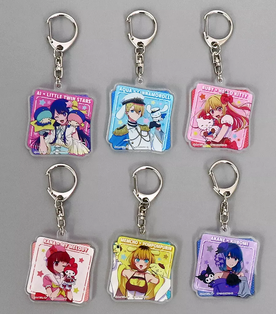 全6種セット アクリル 「くじ引き堂 【推しの子】×サンリオキャラクターズ オンラインくじ」 C賞