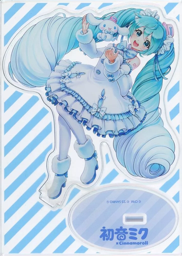 初音ミク＆シナモロール(ドレス) アクリルスタンド 「初音ミク×イセタン～Happy 16th Celebration in ISETAN !!～ 初音ミク×シナモロール ムードマーク バイ イセタン」_image