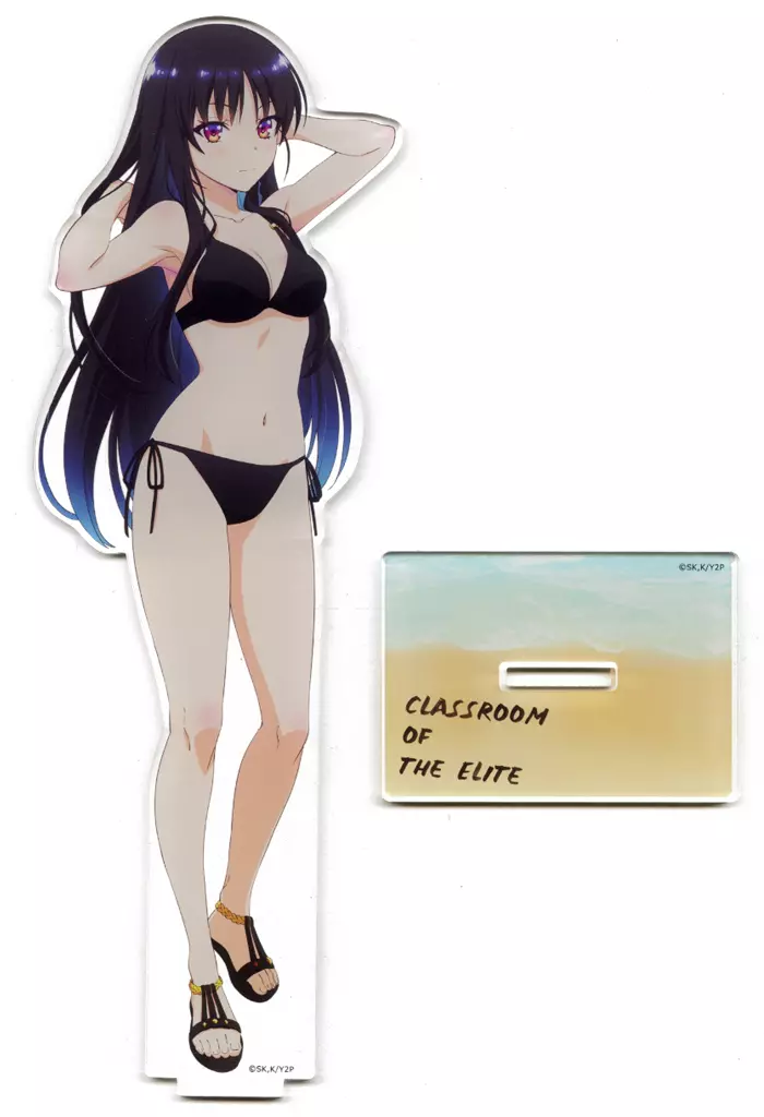 ようこそ実力至上主義の教室へ アクリルスタンド 堀北鈴音 カーテン魂 水着 駿河屋 -<中古>堀北鈴音/海 描き下ろし特大アクリルスタンド