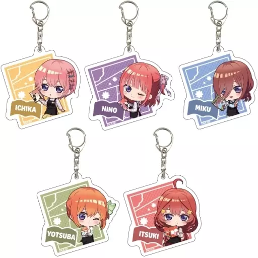 全5種セット 「五等分の花嫁∽ アクリル 02.書店ver.(ミニキャライラスト)」