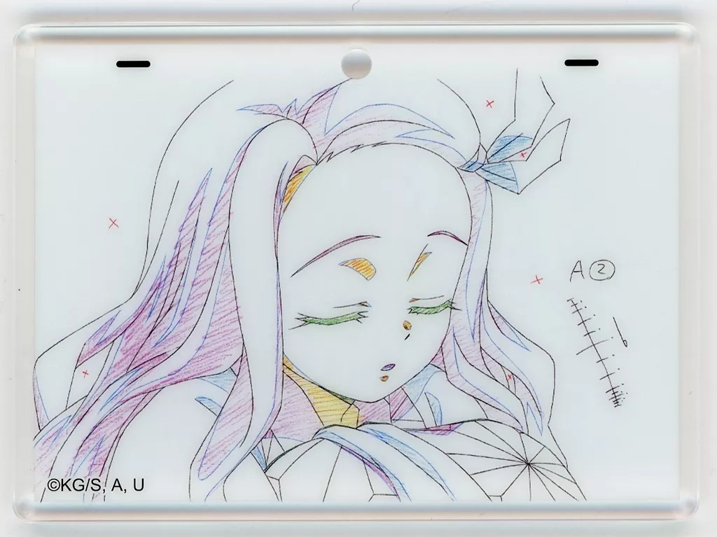 竈門禰豆子(目閉じ) 原画風アクリルチャーム 「鬼滅の刃 刀鍛冶の里編×ufotable DINING 第4期」 お楽しみくじ景品