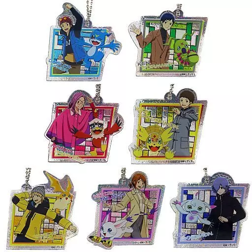 キーホルダー　全7種セット 「デジモンアドベンチャー02 THE BEGINNING トレーディンググリッターチャームキーチェーン」 劇場グッズ 駿河屋 -<中古>全7種セット 「デジモンアドベンチャー02 THE
