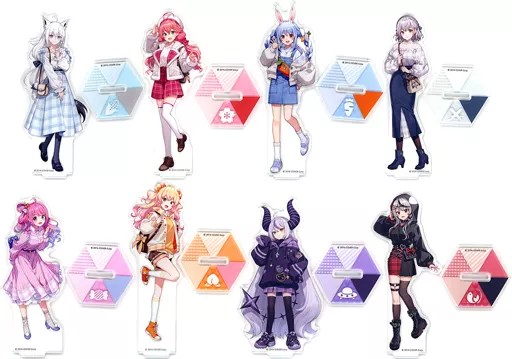 雑貨　全8種セット アクリルスタンド(おでかけver.) 「hololiveくじ～ホロライフ!～」 アクリルスタンド賞 駿河屋 -<中古>全8種セット アクリルスタンド(おでかけver