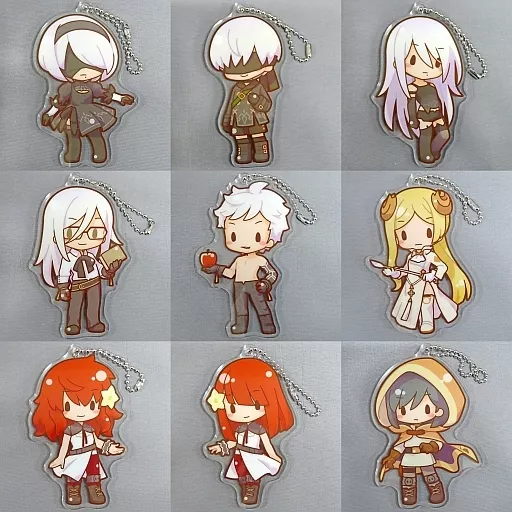 キーホルダー　全9種セット ふわぷちアクリルキーチェーン 「NieR：Automata(ニーア オートマタ) Ver1.1a」