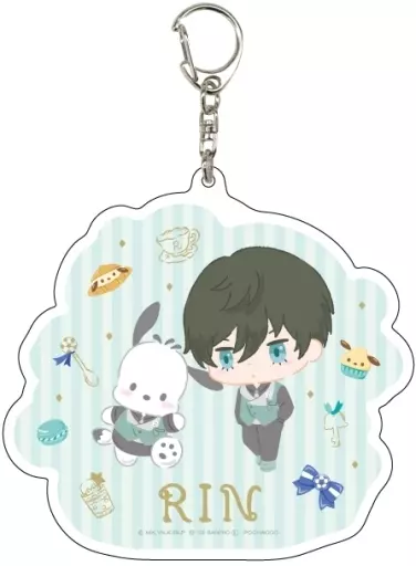 17.糸師凛×ポチャッコ(ミニキャライラスト) デカアクリル 「ブルーロック×サンリオキャラクターズ」