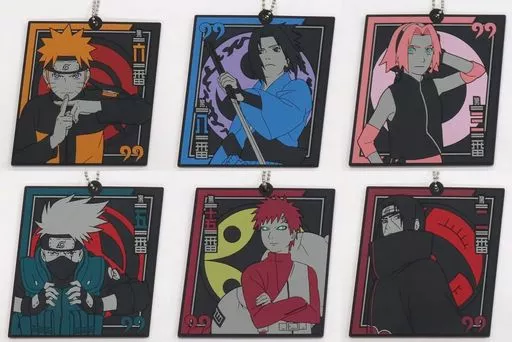 全6種セット ラバーチャーム 「一番くじ NARUTOP99 -豪華絢爛忍絵巻-」 H賞