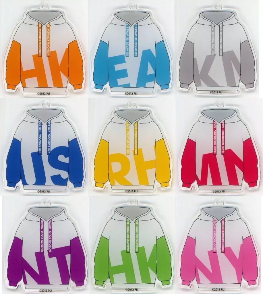 全9種セット 「ラブライブ! 秋葉原キャンペーン ポップアップストア トレーディング衣装風モチーフアクリル」