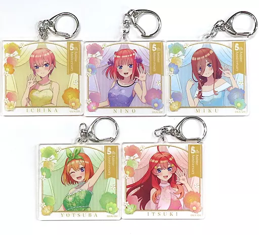 全5種セット アクリル 「DMMくじ 映画 五等分の花嫁～アニメ放送から5周年記念パーティー～」 C賞