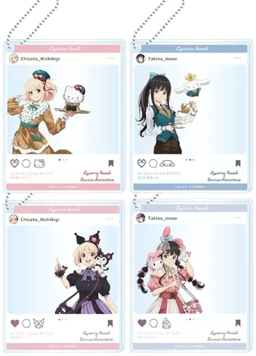 全4種セット 「リコリス・リコイル×サンリオキャラクターズ おでかけアクリル」