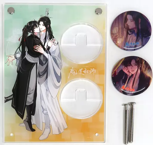 グッズセット　魏無羨＆藍忘機(バースデー) カンバッジ付きアクリルアート 藍忘機 BD 2024 「ラジドラ魔道祖師(MiMi)×THEキャラCAFE」