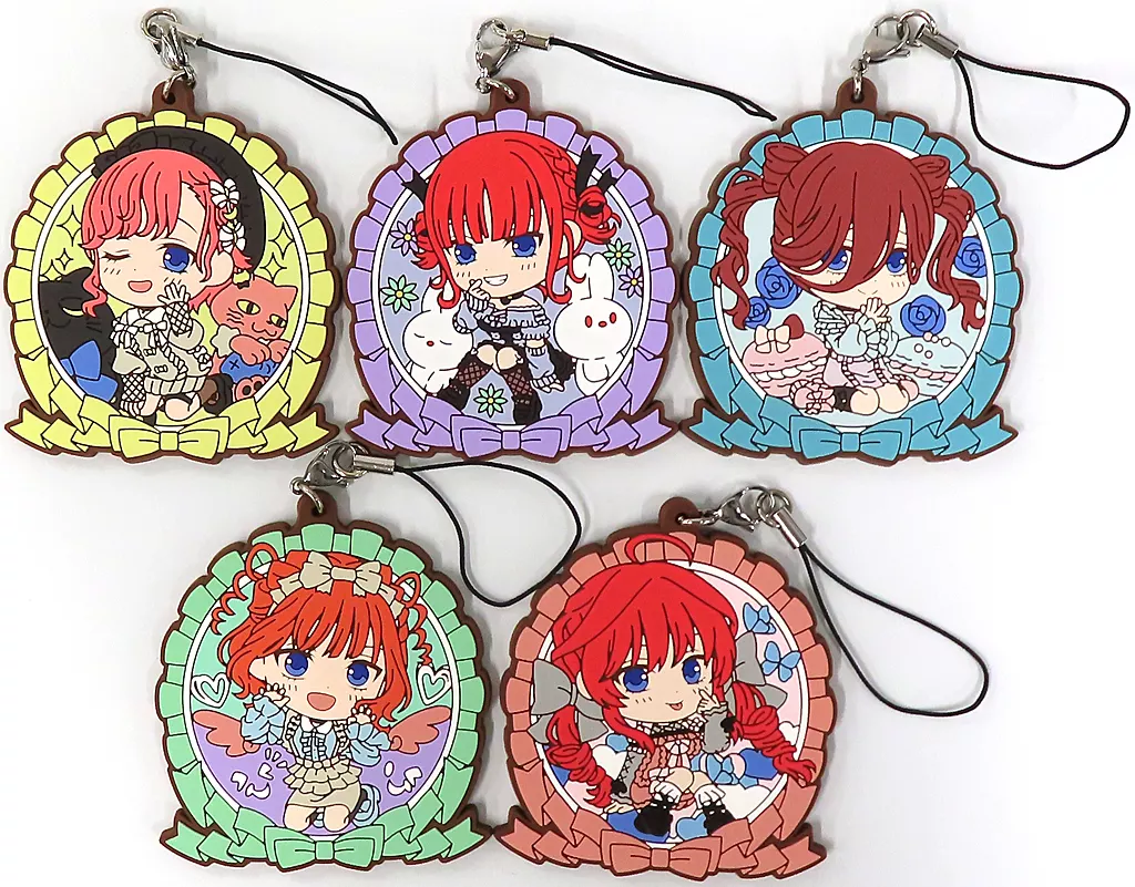 全5種セット ラバーチャーム きゅんキャラいらすとれーしょんず 「一番くじ 五等分の花嫁∽ ～2人だけの時間～」 I賞