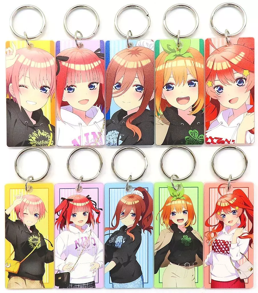 全10種セット 「映画 五等分の花嫁 arti-mate トレーディングアクリルキータグ 描き下ろし フラワーモチーフコーディネートver.」 アニメイト限定
