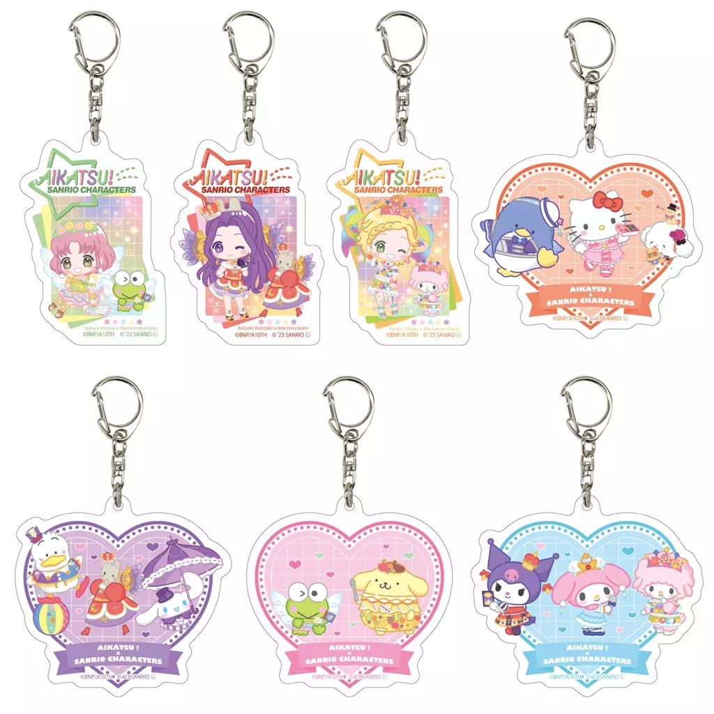 全7種セット 「アイカツ!×サンリオキャラクターズ コラボ第2弾 POP UP SHOP アクリル(ミニキャライラスト)」