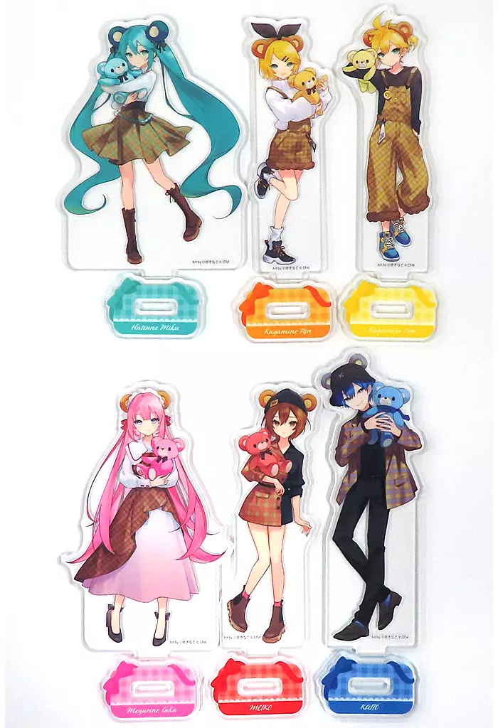 集合 アクリルスタンド6個セット 「初音ミク＆ピアプロキャラクターズ あたり付き!ビビット缶バッジ 第3弾」 ラスト賞_img