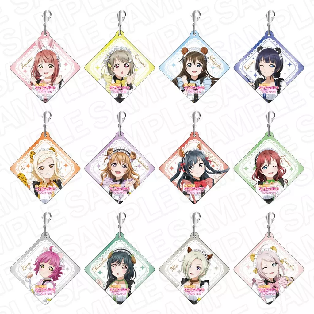 全12種セット 「ラブライブ!スクールアイドルフェスティバル ALL STARS×THEキャラCAFE アクリルチャーム アニマルメイドver.」