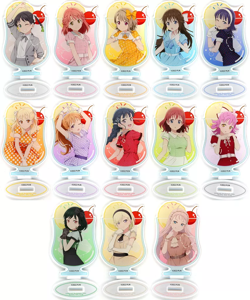 全13種セット 「デックス東京ビーチ×ラブライブ!虹ヶ咲学園スクールアイドル同好会×Anique ニジガクレトロ放課後駄菓子屋パーティー トレーディングアクリルスタンド」