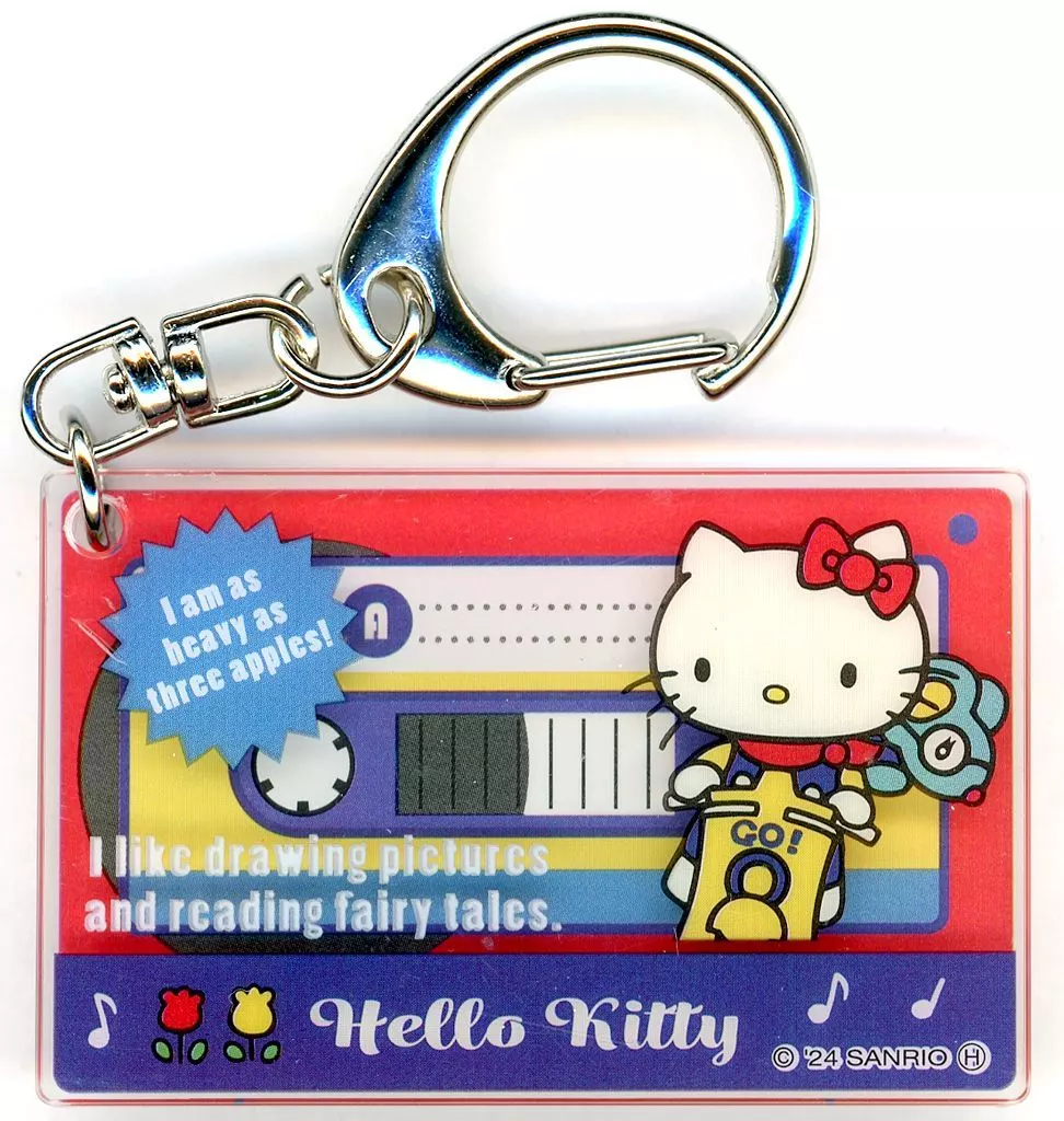 ハローキティ 「サンリオキャラクターズ(ヴィンテージレトロ) カセットテープ型アクリル」