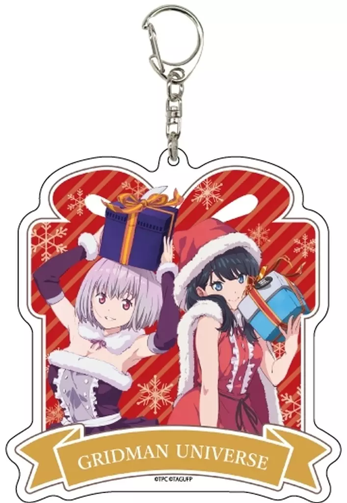 02.宝多六花＆新条アカネ(クリスマスver.) 描き下ろしイラスト デカアクリル 「グリッドマン ユニバース」