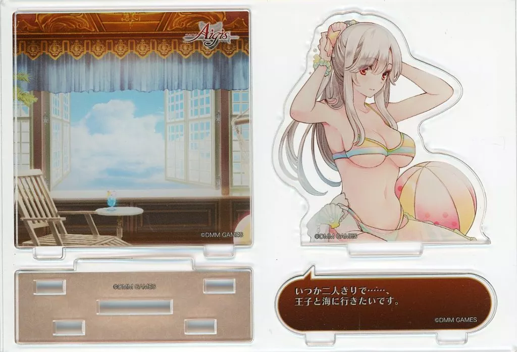 水着の政務官アンナ+夏専用背景 ジオラマアクリルスタンド 「千年戦争アイギス×Collabo_Index IKEBUKURO」